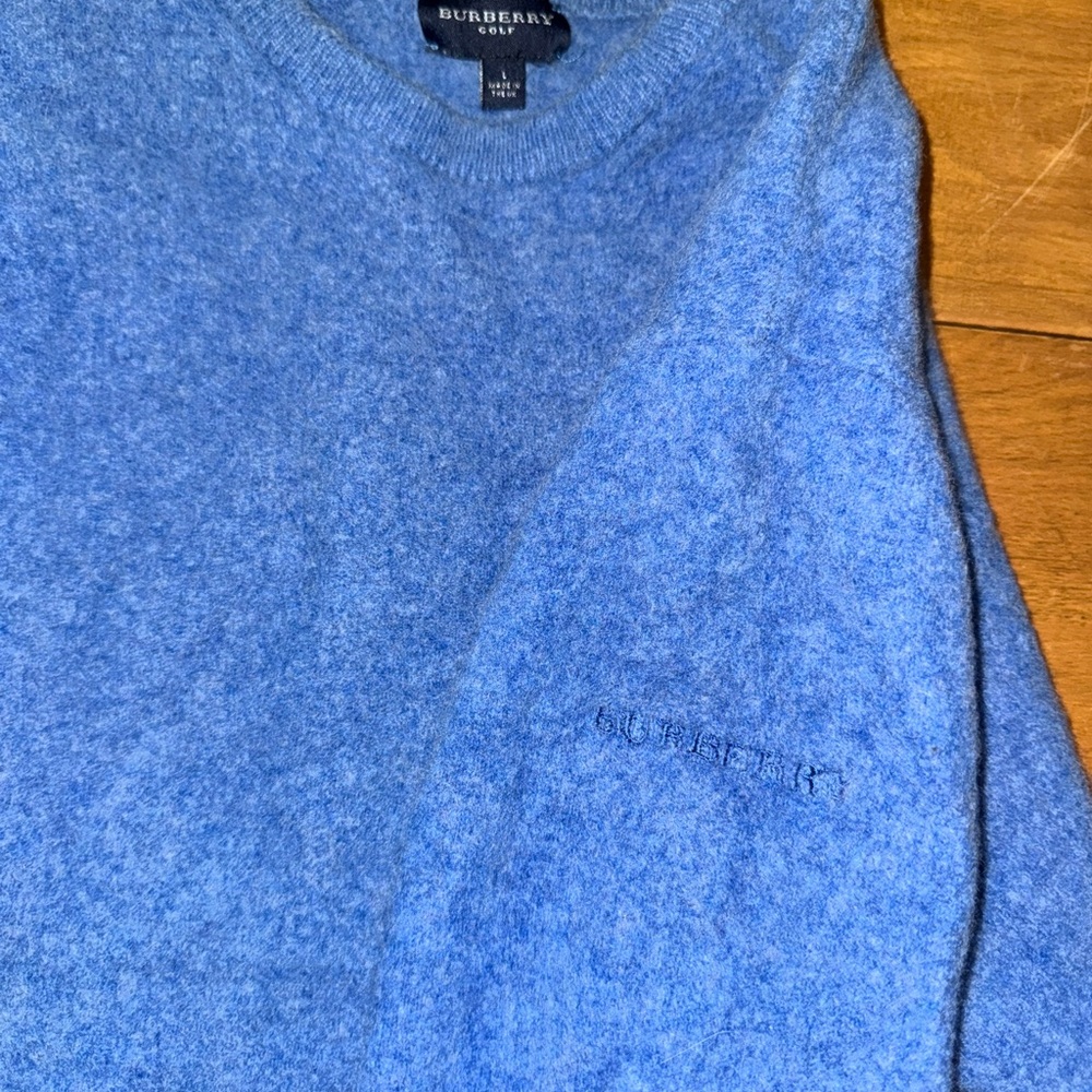 Burberry Blue Crewneck Sweater - Picture 3 of 5